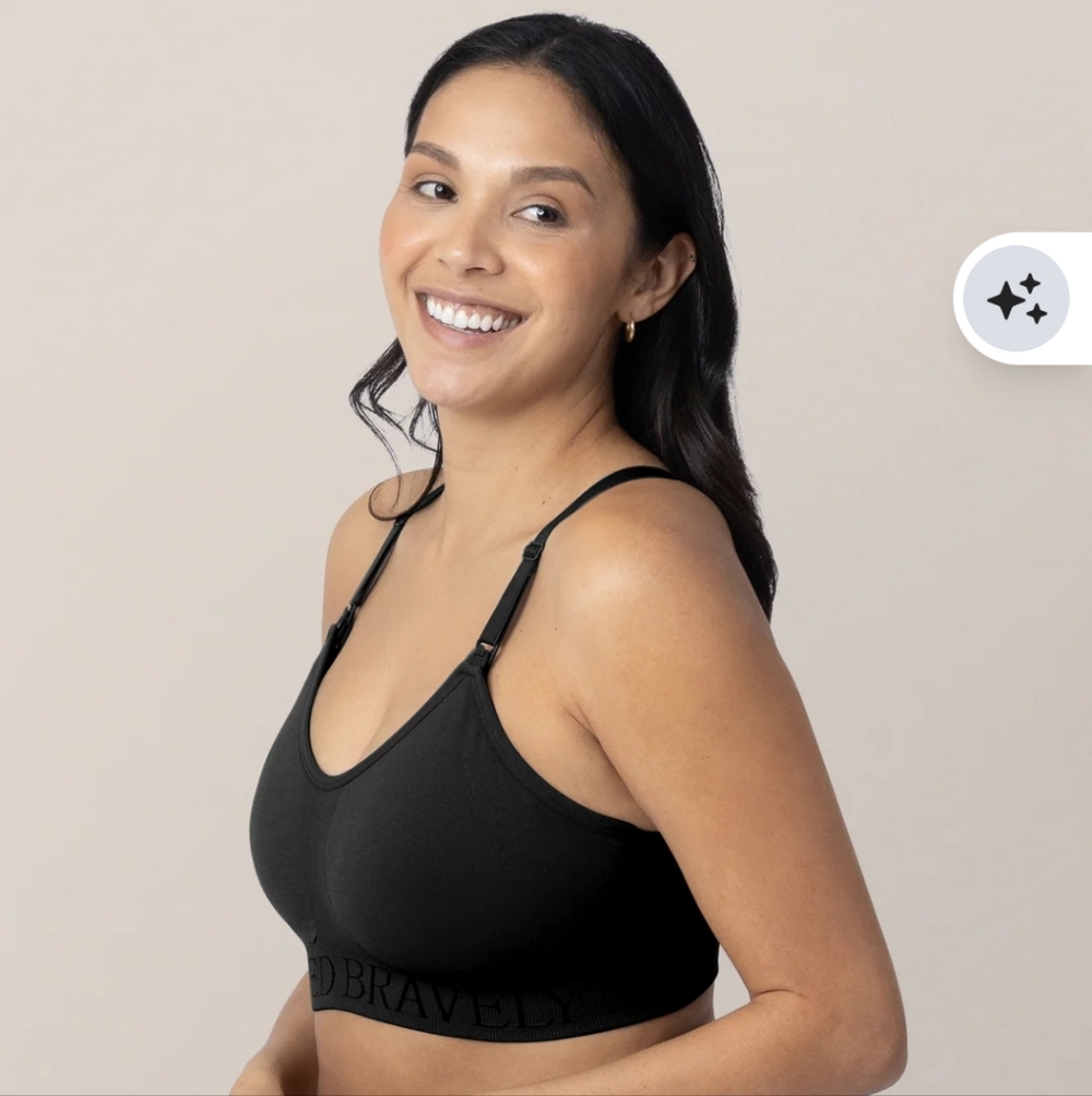 Kindred Bravely Sublime Low Impact And Pumping Nursing Sports Bra — Black XL